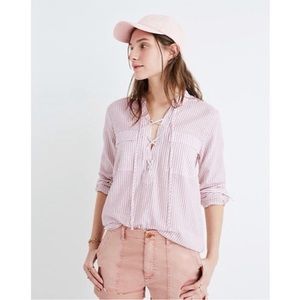 Madewell Cream Striped Tunic Sz XS